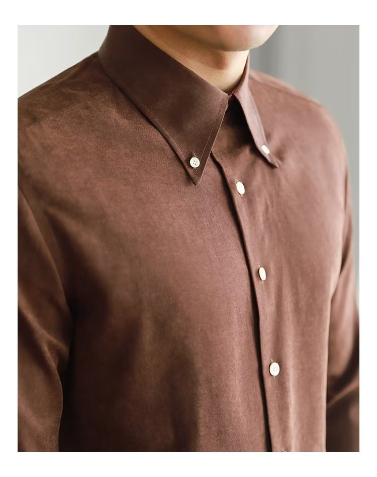 Pure Color Artistic Lazy Trendy Shirt Men