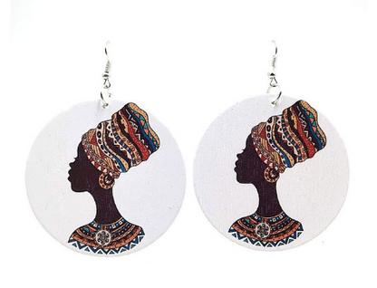 Wood Print Earrings