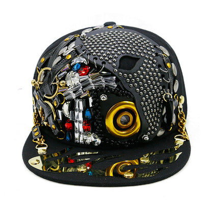 Porous Skull Rivet Hip Hop Hat