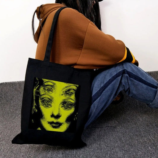 Printed Casual Canvas Bag Large Capacity Hip Hop