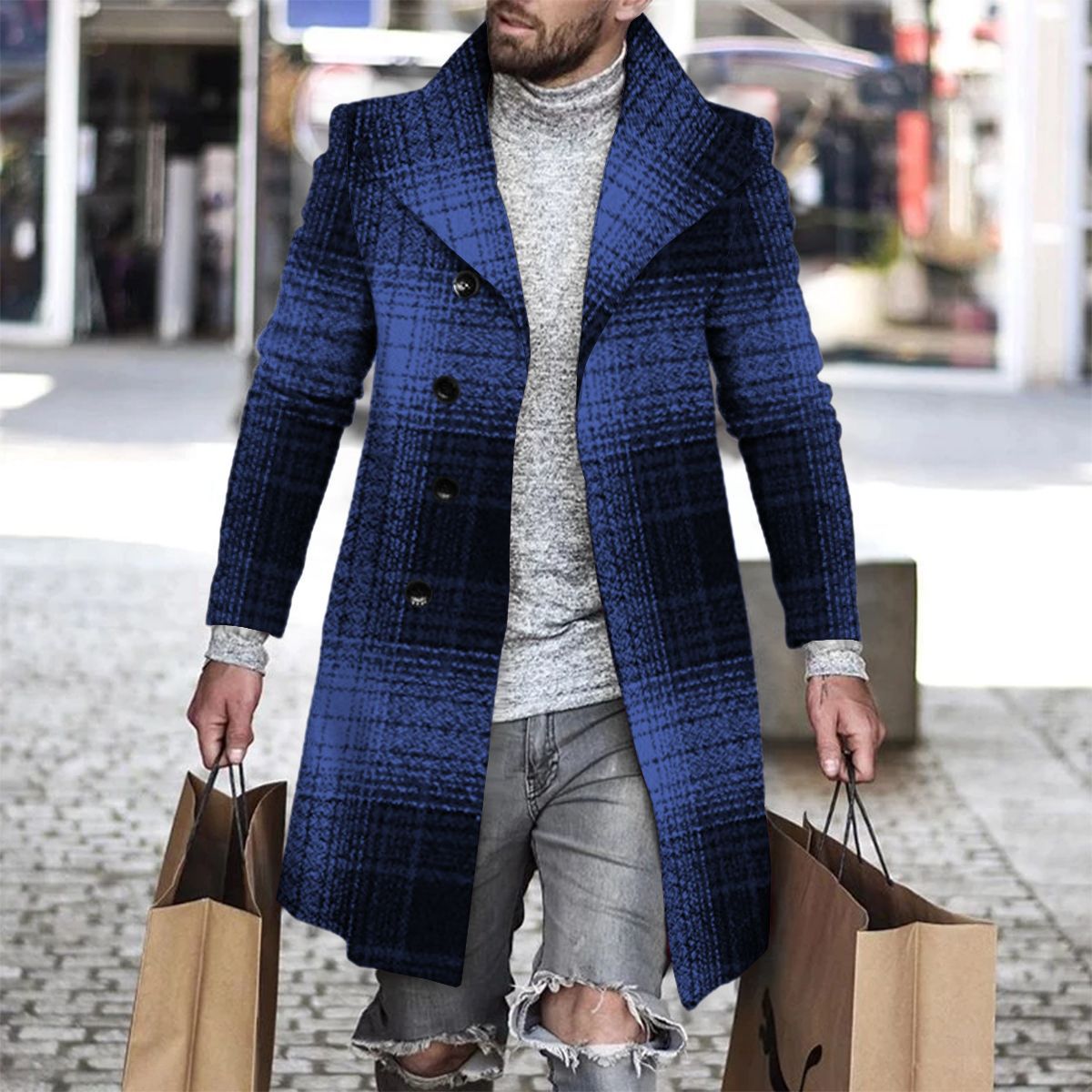 Men's Wool Lapel Jacket