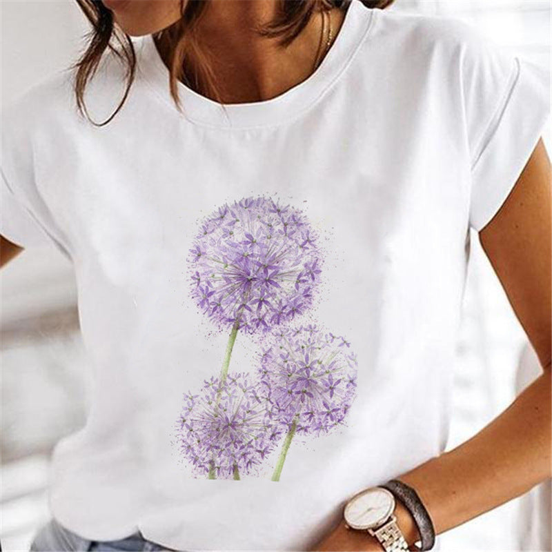 Women Dandelion T-shirts Fashion Clothing