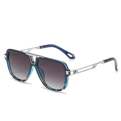 Men Retro Big Frame Sunglasses