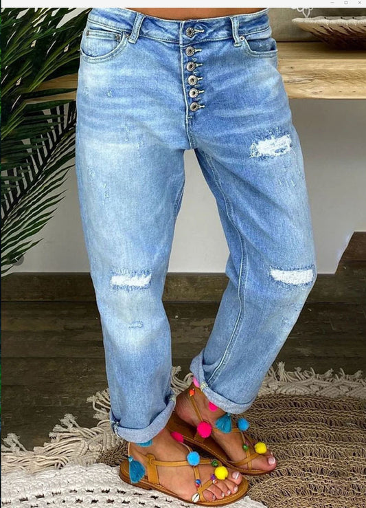 High-waisted Jeans Loose Slim Jeans