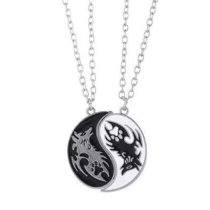 Double Dragon Totem Brothers Necklace