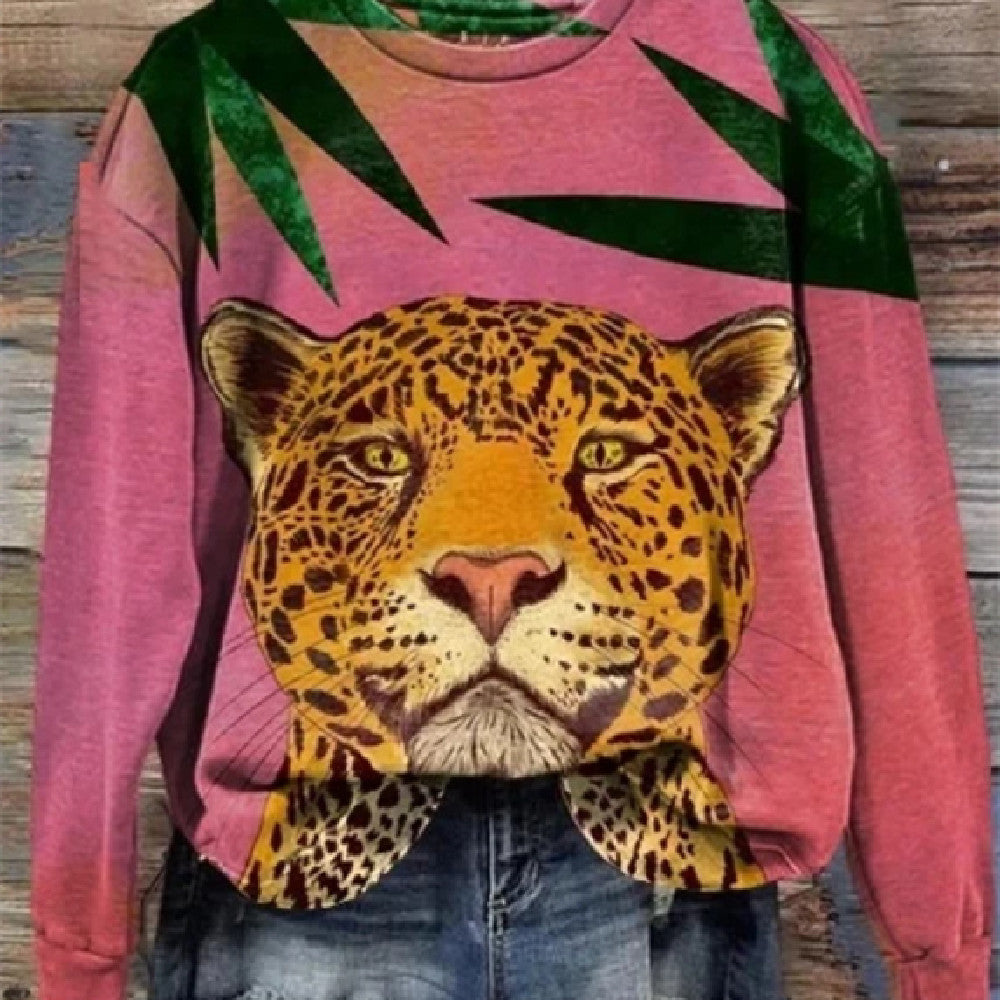 Women's Fashion Tiger Print Sweater