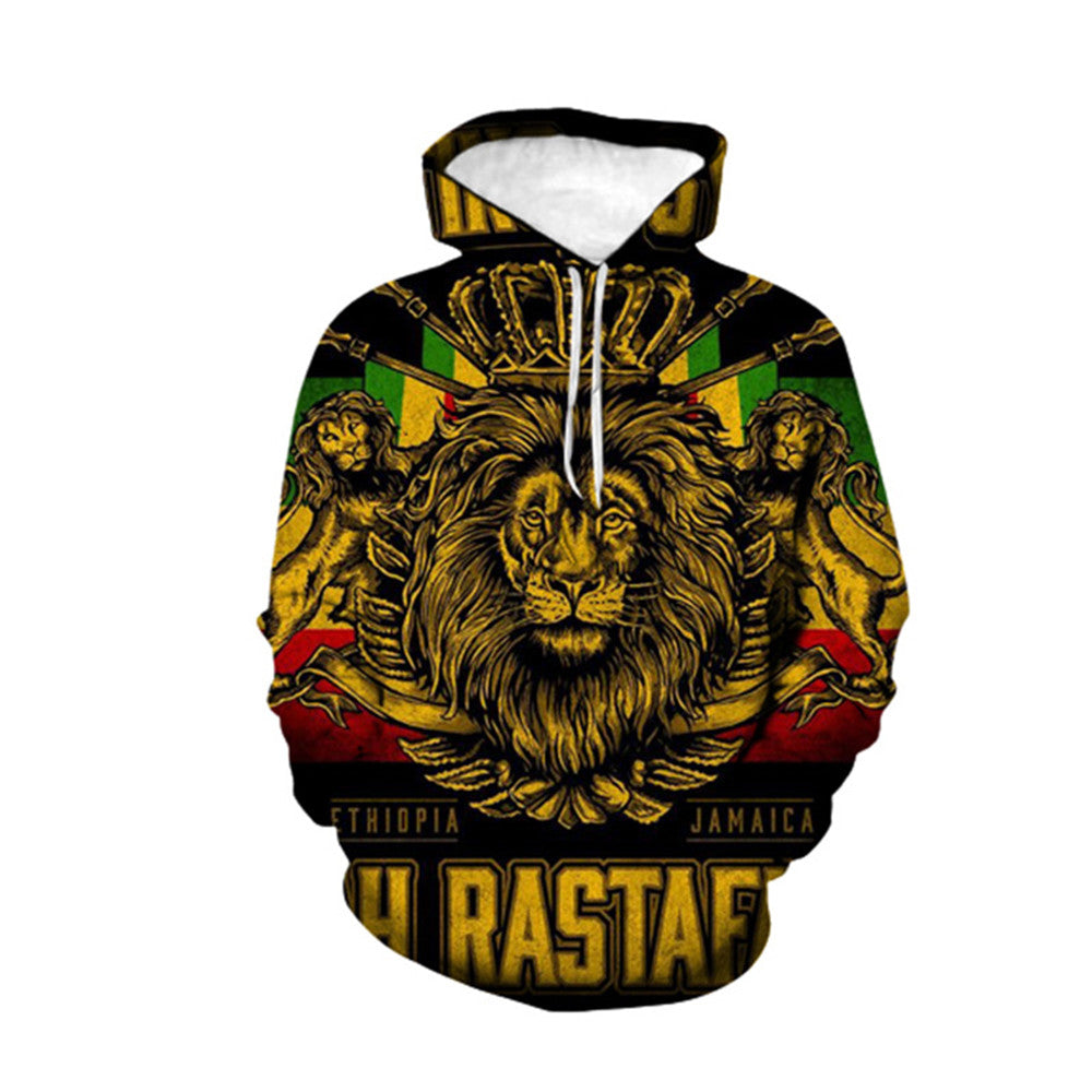 Lion 3D Digital Print Animal Hoodie