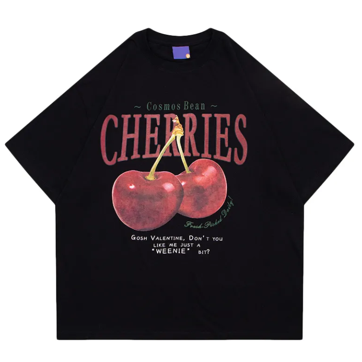 Printed Cherries Short Sleeve T-shirt