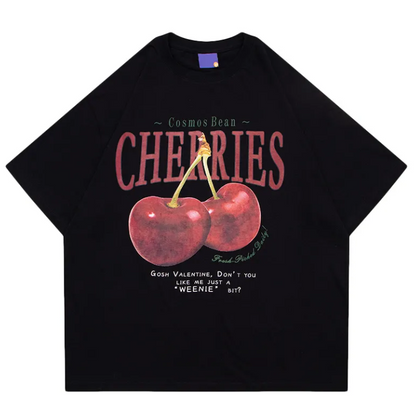 Printed Cherries Short Sleeve T-shirt