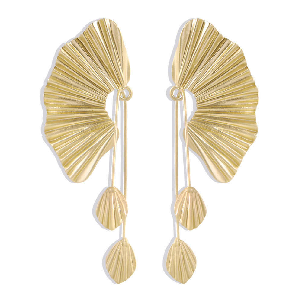 Scallop Leaf Earrings