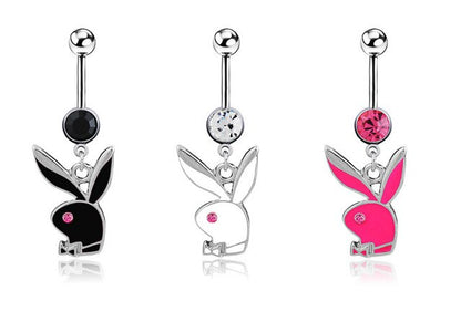 Cute rabbit belly button ring