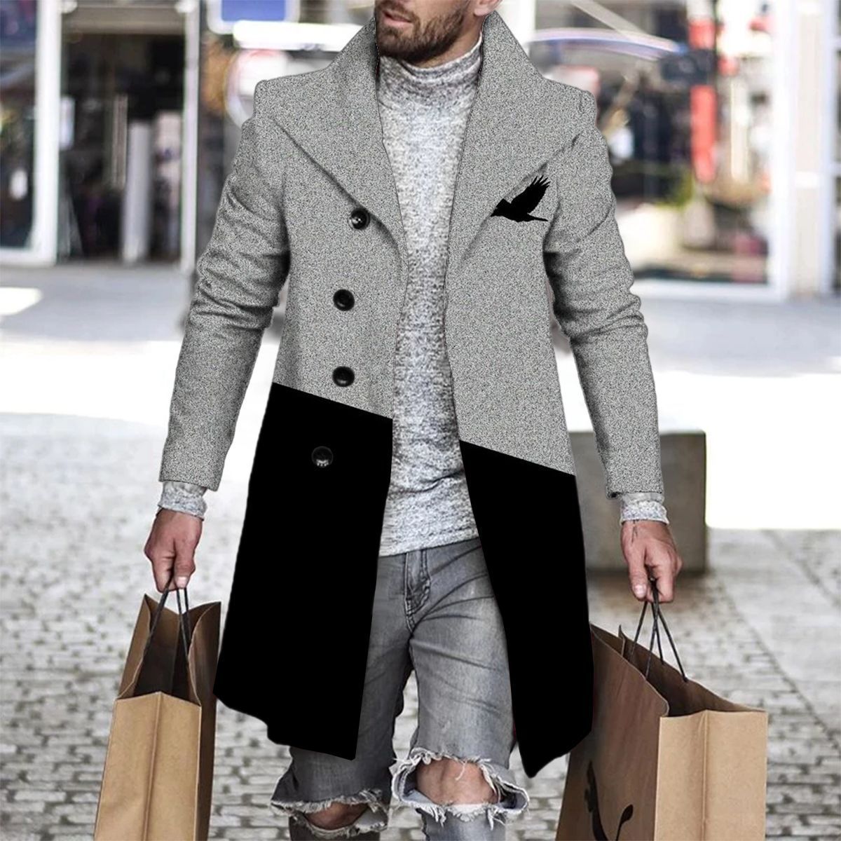 Men's Wool Lapel Jacket