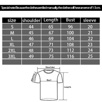 Digital Printing Casual Round Neck T-shirt