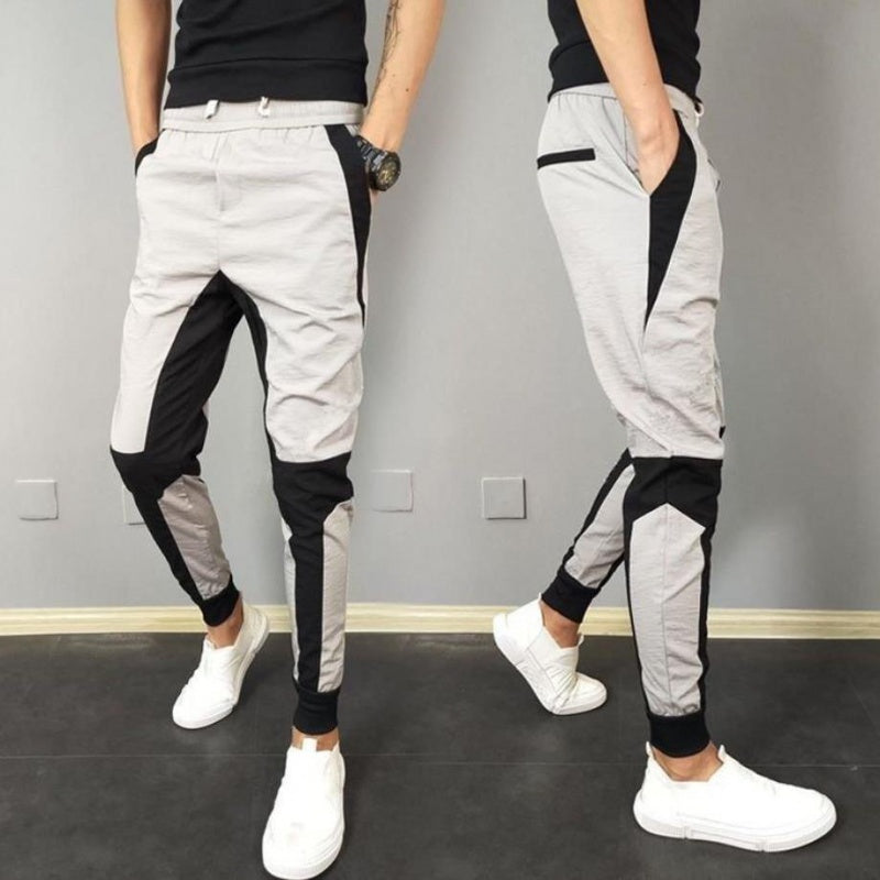 Men Casual Stitching Gradient Pants