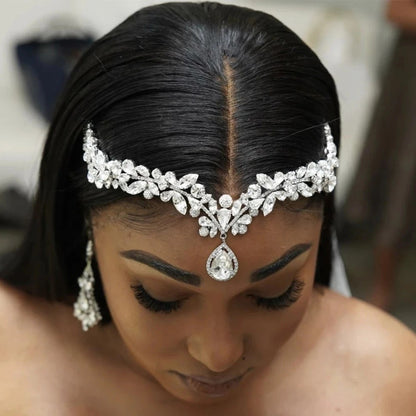 Head Chain Bridal Zircon Headband