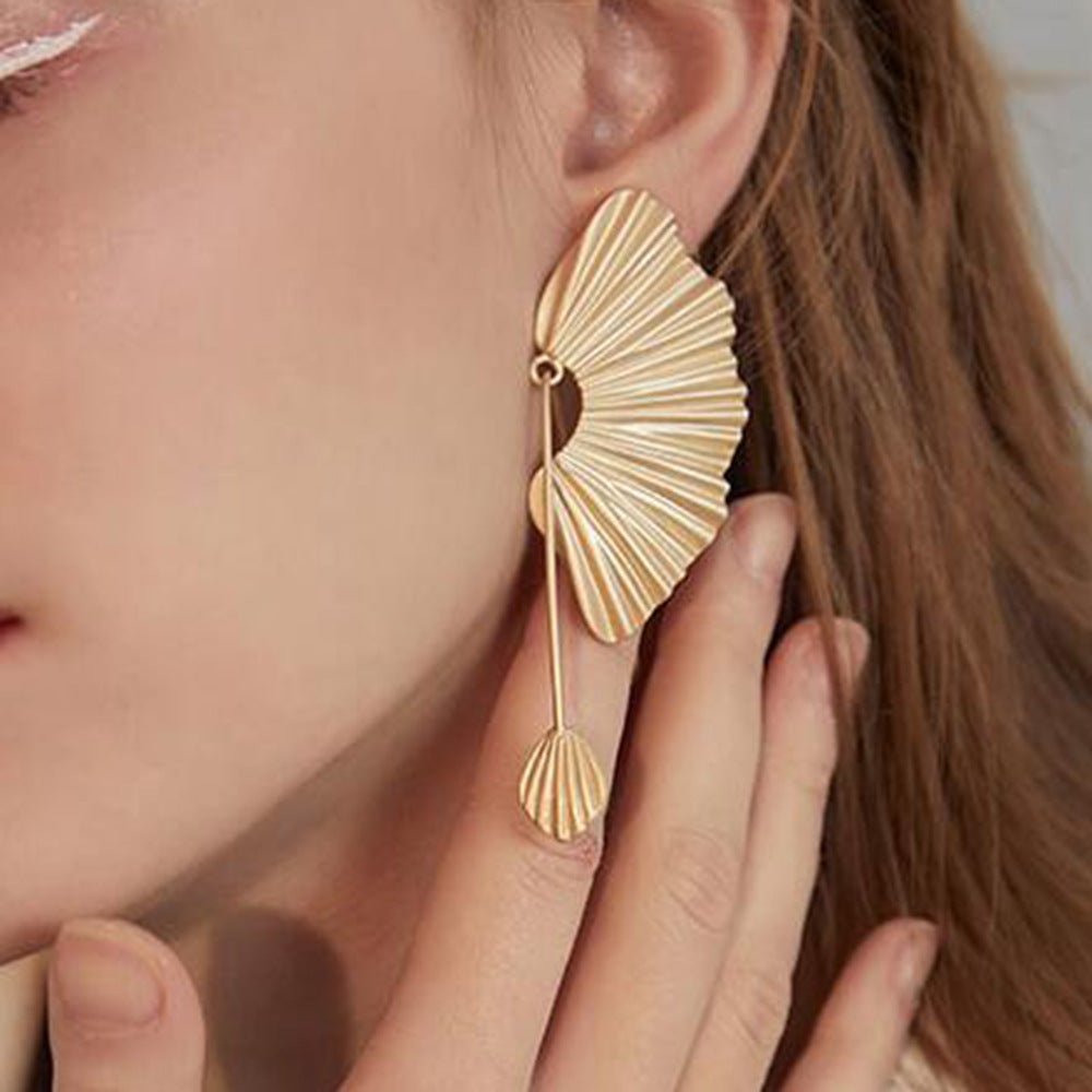 Scallop Leaf Earrings