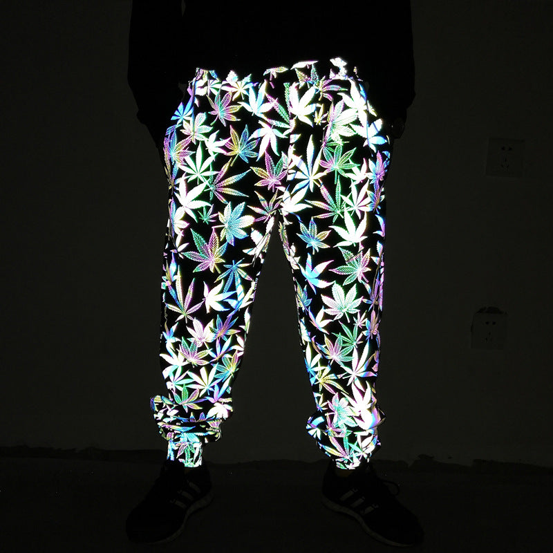 Reflective Pants Men's Loose Sweatpants