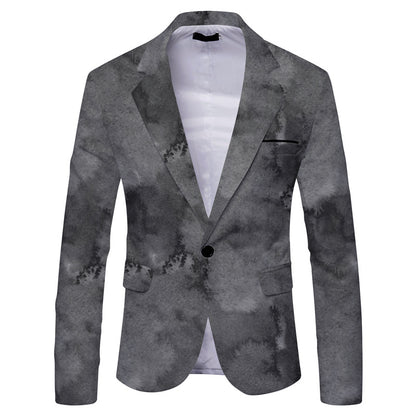 Striped Suit Jacket Men's Casual Slim Fit