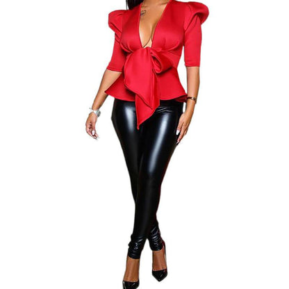 Women's Fashion Solid Color Blouse