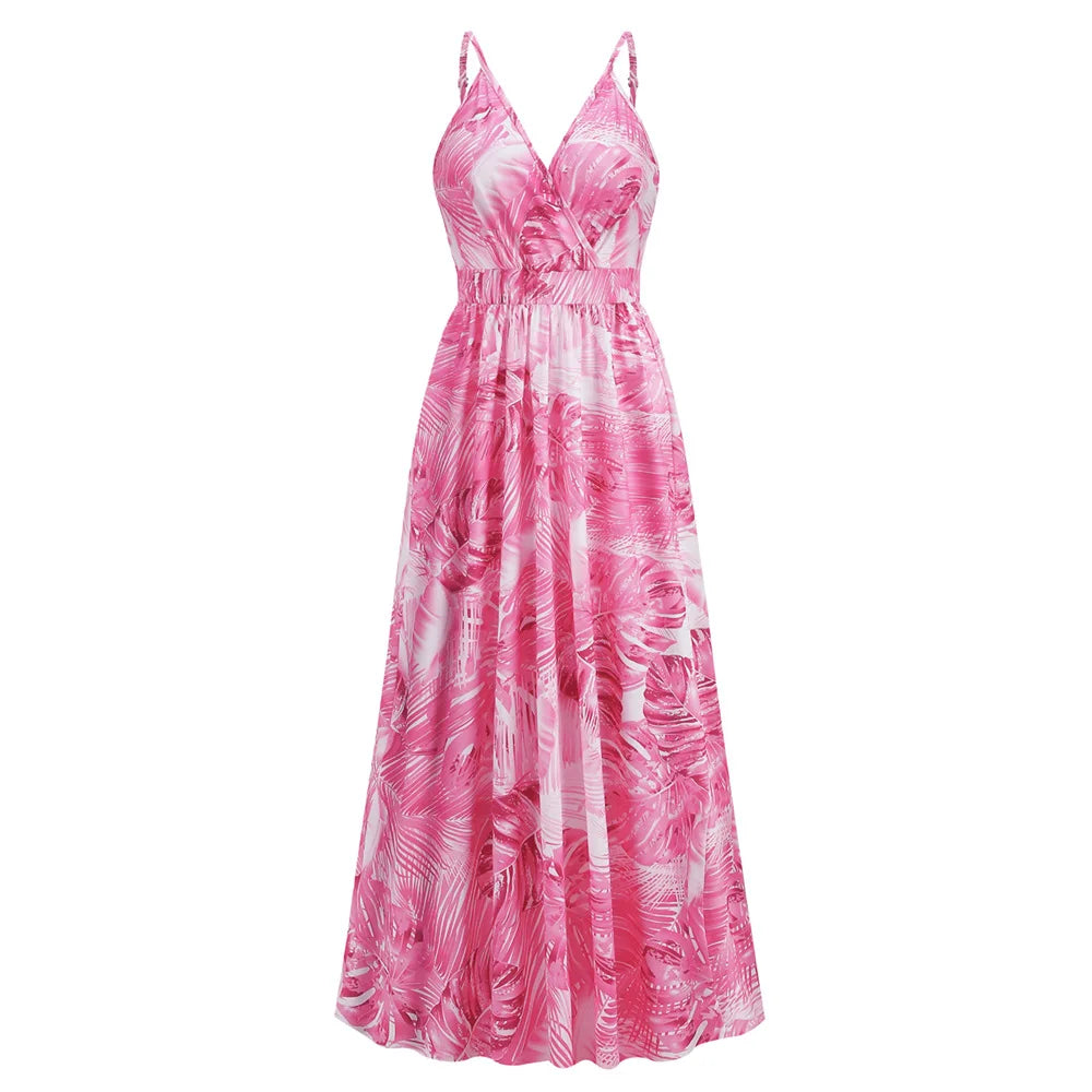 Floral Women Dresses Printed Spaghetti Strap