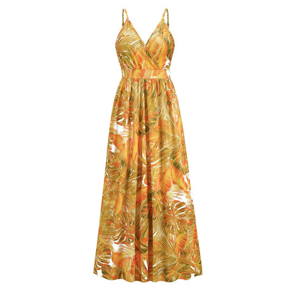 Floral Women Dresses Printed Spaghetti Strap