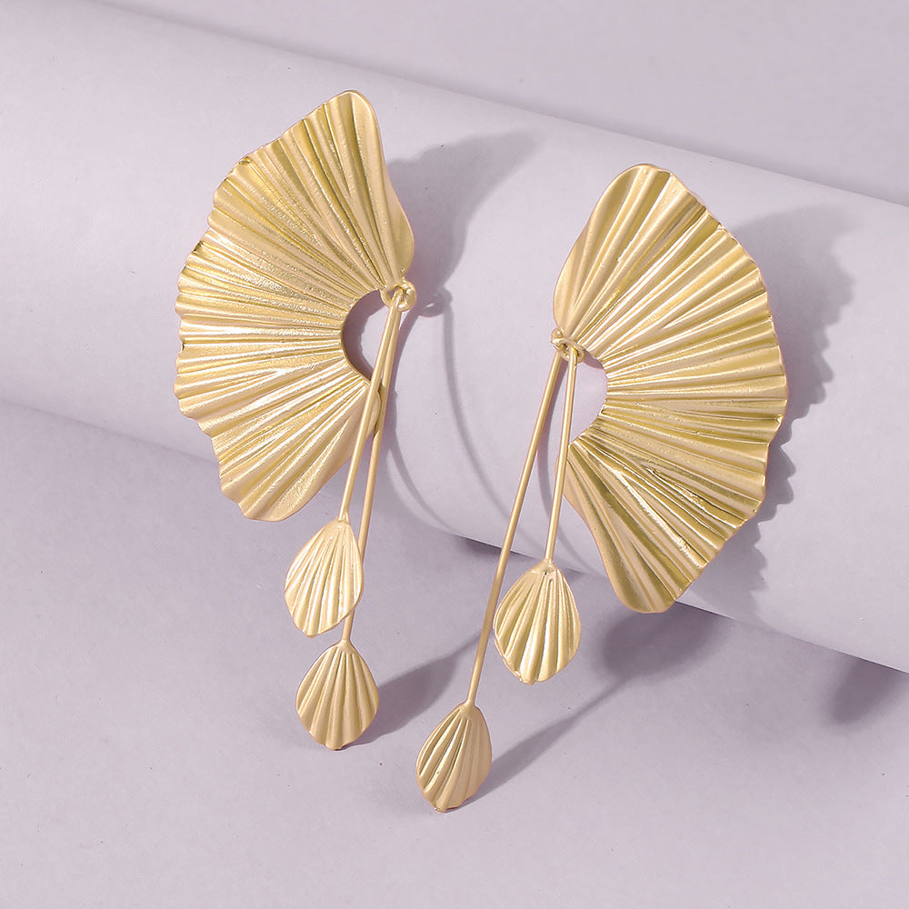 Scallop Leaf Earrings