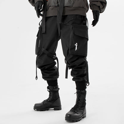 Three-dimensional Large Pocket Webbing Tactical Pants Men