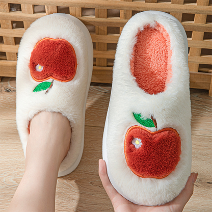 Cotton Slippers For Women Autumn And Winter Indoor Warm And Cute Home Slippers Non-slip Fuzzy Plush Shoes