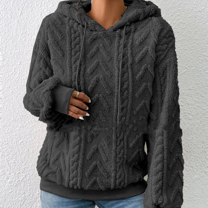 Flannel Hooded Loose Plush Coat