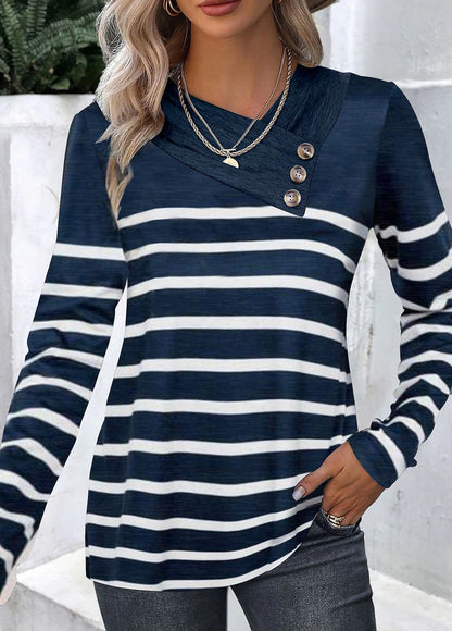 Women Fashion V-neck Long Sleeve Top