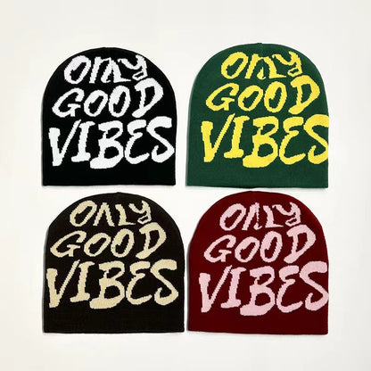 Letter Jacquard Hip Hop Knitted Hat