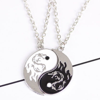 Double Dragon Totem Brothers Necklace