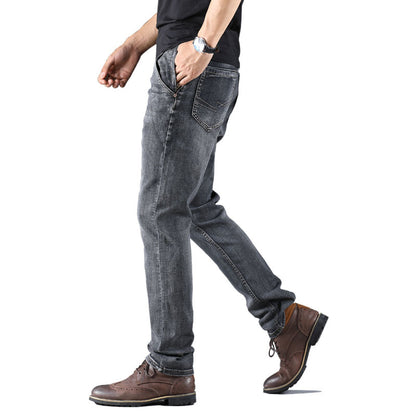 Smoky Gray Jeans Men's Loose Straight