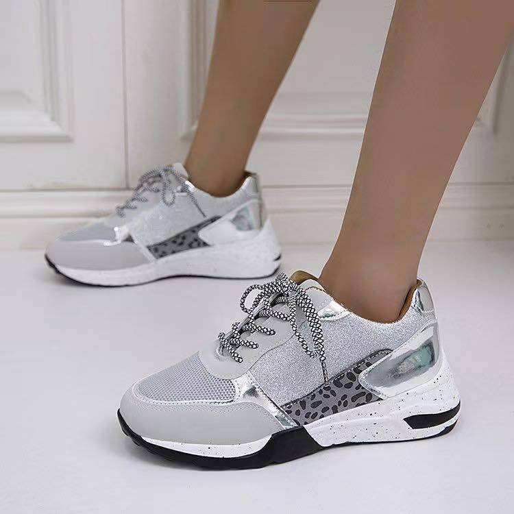 Lace Up Sneakers Wedge Flat Casual Walking Running Shoes