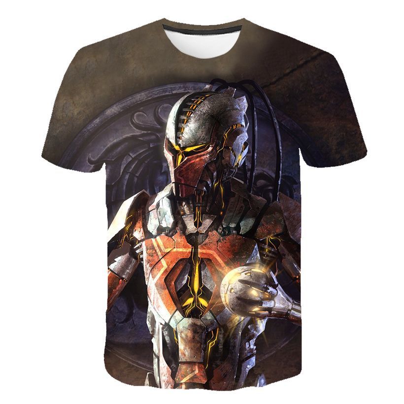 New 3D Digital Printing Men's European Size T-Shirt