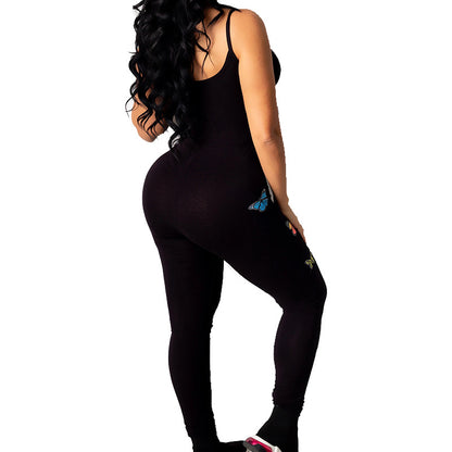 Women's Printed Yoga Butt Lift Jumpsuit