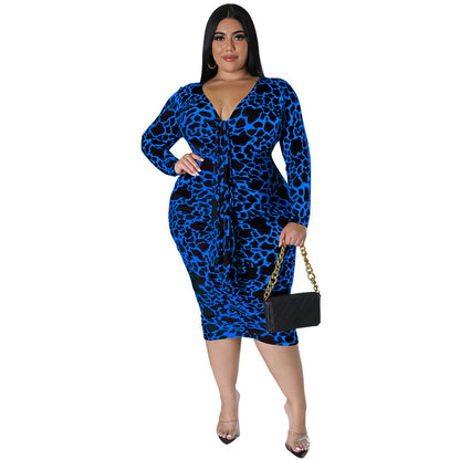 Women's Sheath Leopard Print Dress