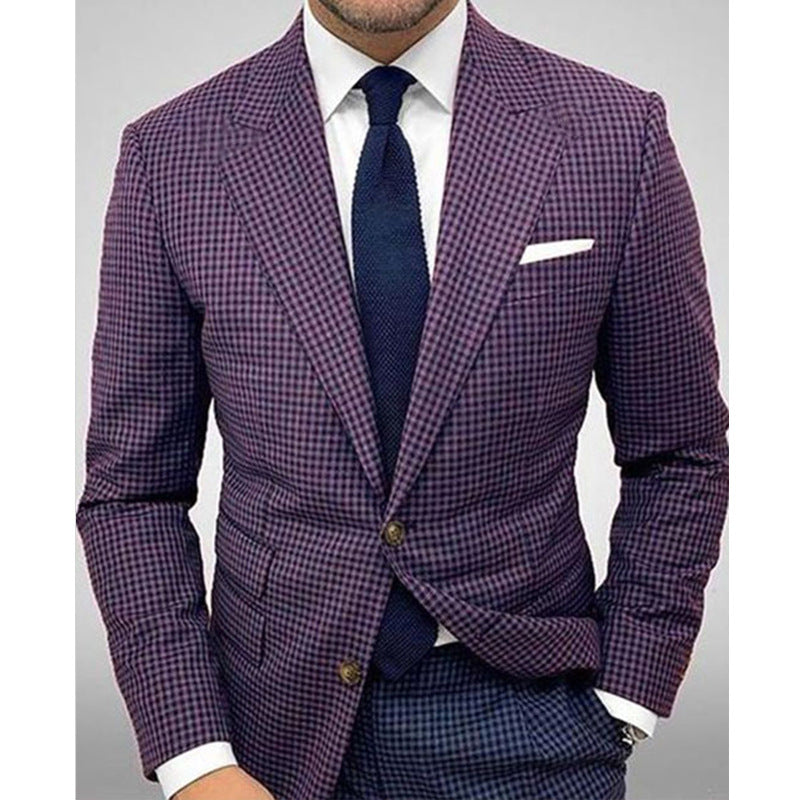 Men's Striped Blazer Casual Slim Fit