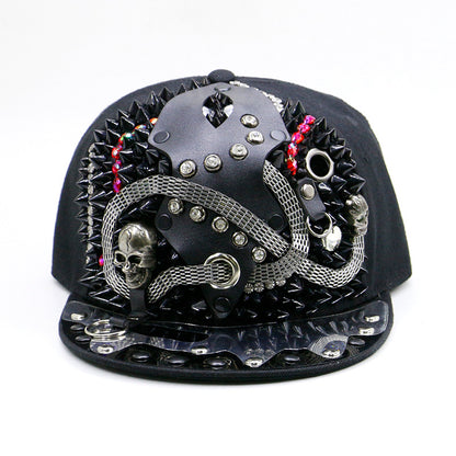 Porous Skull Rivet Hip Hop Hat