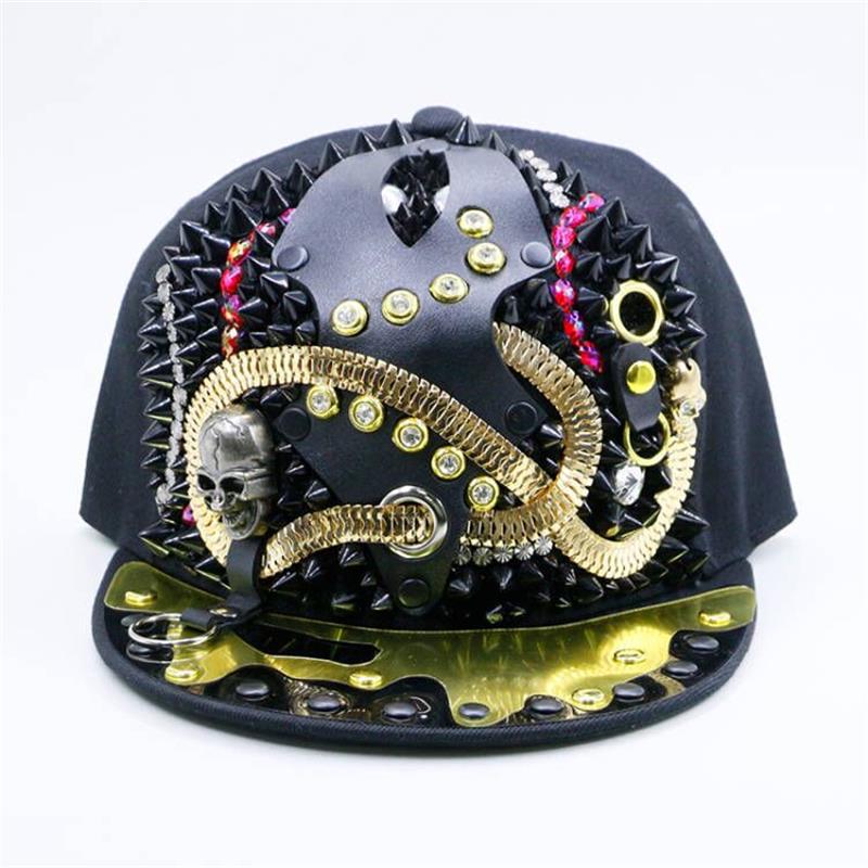 Porous Skull Rivet Hip Hop Hat