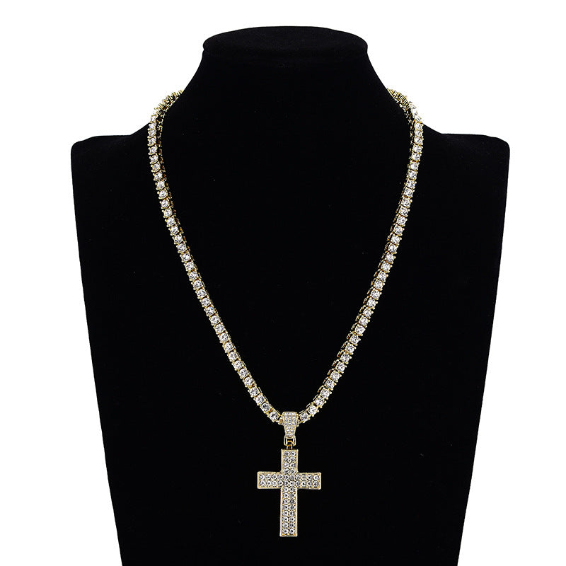 Diamond Cross Pendant Necklace