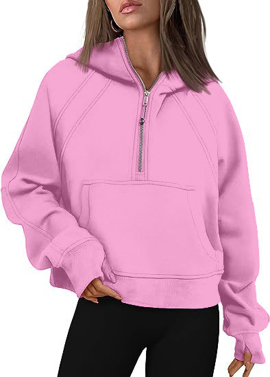 Zipper Hoodies Sweatshirts With Pocket Pullover Sweaters