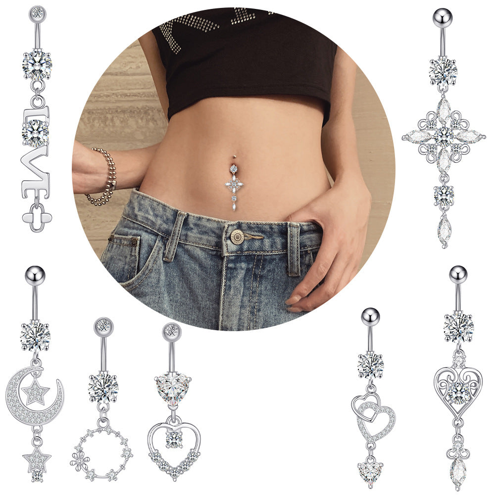 Zircon Navel Ring