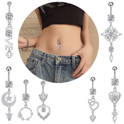 Zircon Navel Ring