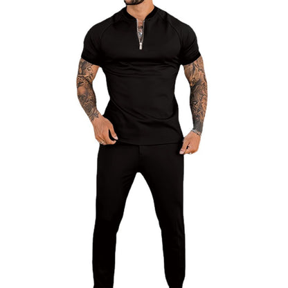 Men's Tailored Trendy Short-sleeved Casual Suit