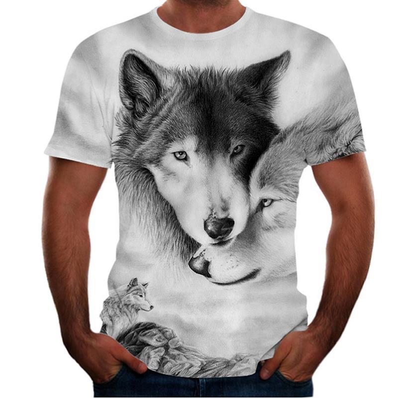 New Animal Print 3d T-shirt Men's Short Sleeve