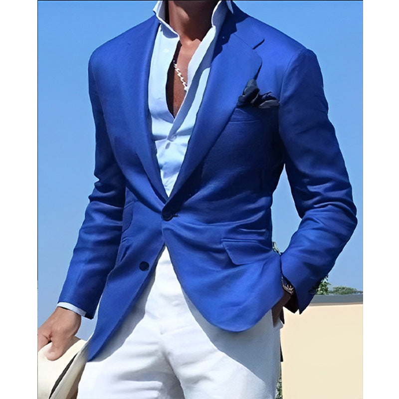 Men's Striped Blazer Casual Slim Fit