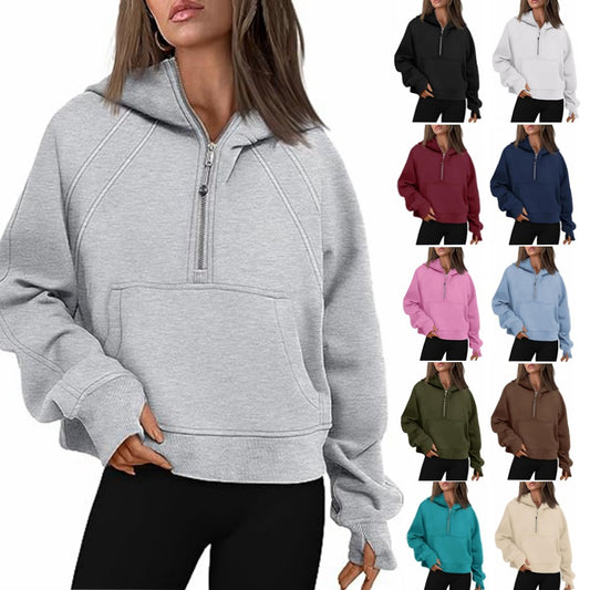 Zipper Hoodies Sweatshirts With Pocket Pullover Sweaters