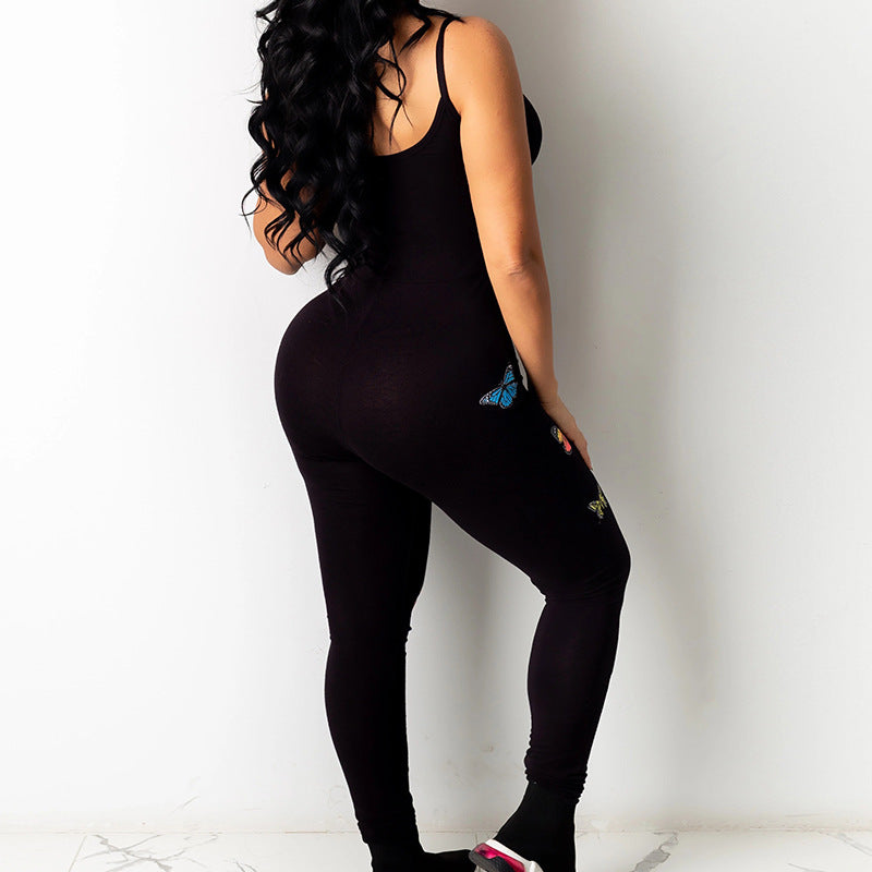 Women's Printed Yoga Butt Lift Jumpsuit