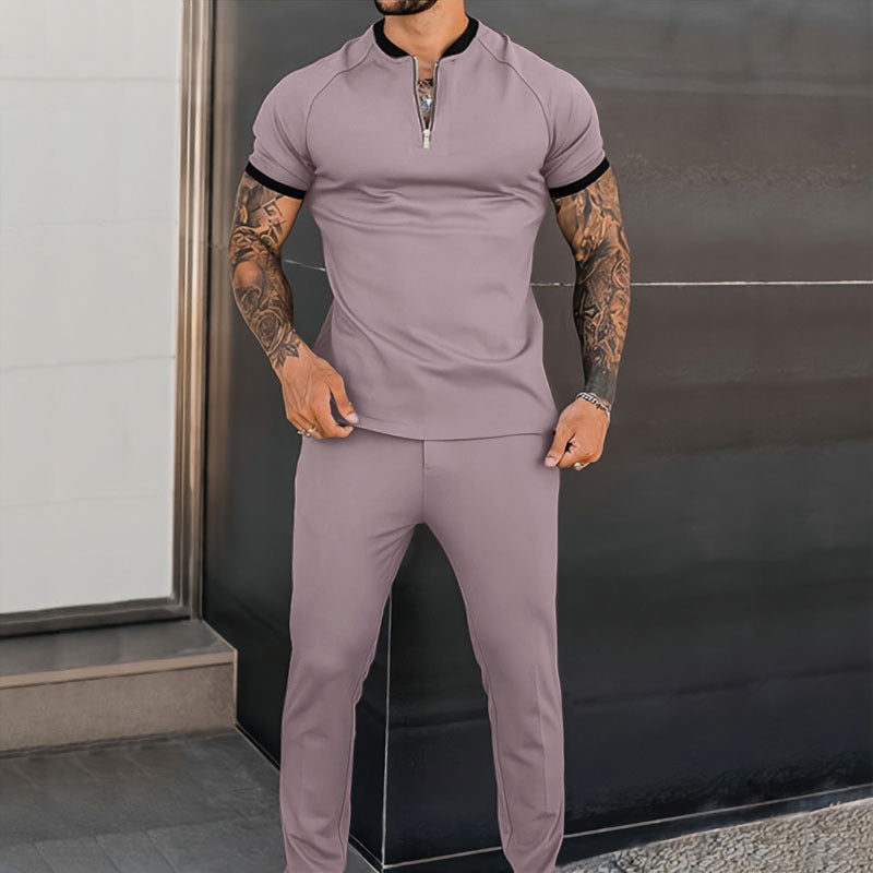 Men's Tailored Trendy Short-sleeved Casual Suit